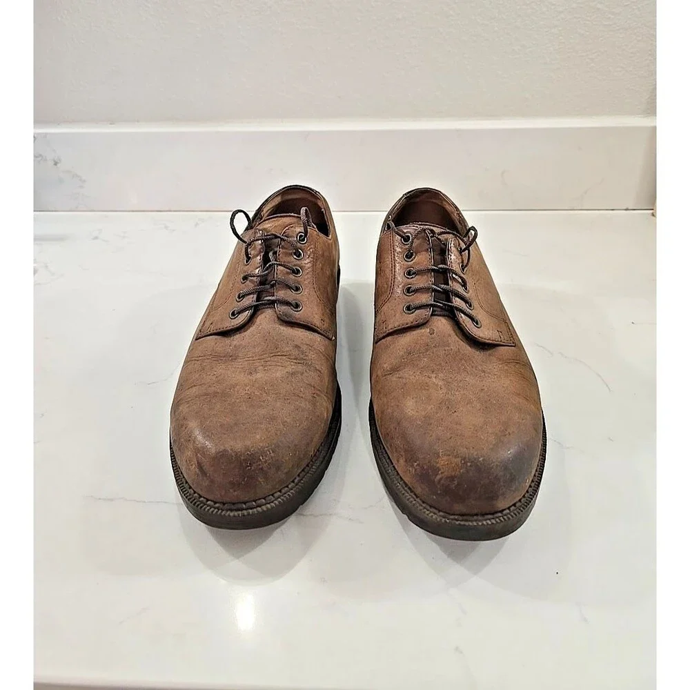 Dockers Brown Leather Suede Oxford Lace Up Shoe Mens Sz 10w Wide Comfort 90-2001